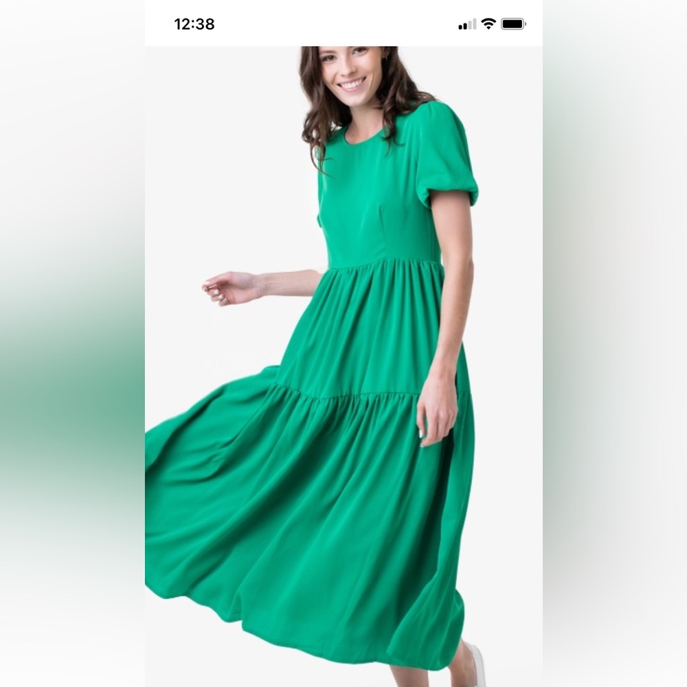 Molly Bracken Vibrant Green Maxi Dress (SZ M)